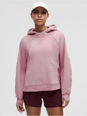 “Lululemon” SCUBA Oversized, Side-Slit, ROSE PINK Hoodie XL/XXL